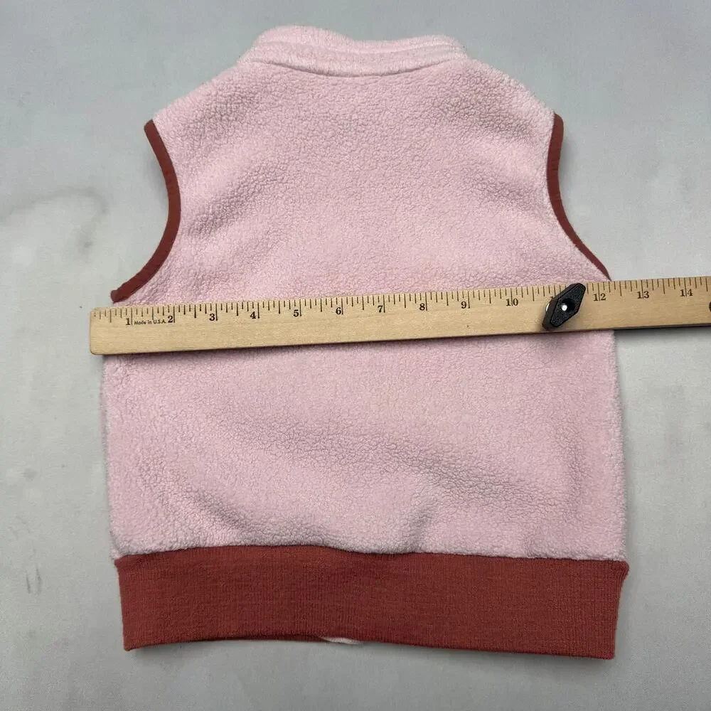Patagonia Baby Synchilla Fleece Full Zip Vest Toddler 2T Pink Granola Gorpcore